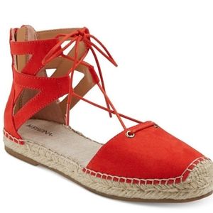 Janya Ghillie Lace up Espadrille Ballet Flats